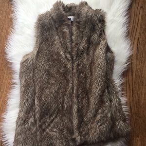 Faux fur vest